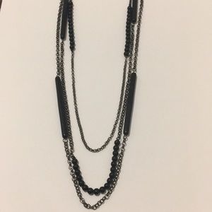 Black Multi-strand Necklace